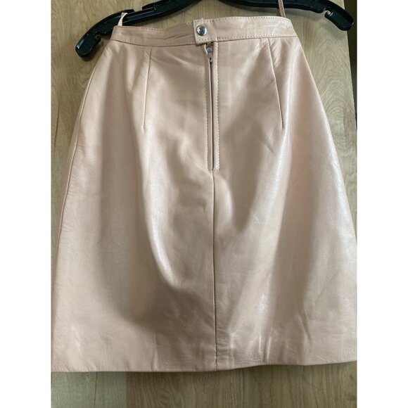 Vintage 1980s Saticci Collection Women's Leather Jacket & Skirt Set Size 4 - Picture 4 of 16